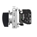 Harmony xb4 - bouton tournant à crosse - ø22 - flush - 3 pos fix - noir - 2f
