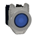 Harmony xb4 - bp lumineux del - ø22 - flush - bleu - 1o+1f - 24v - vis étrier