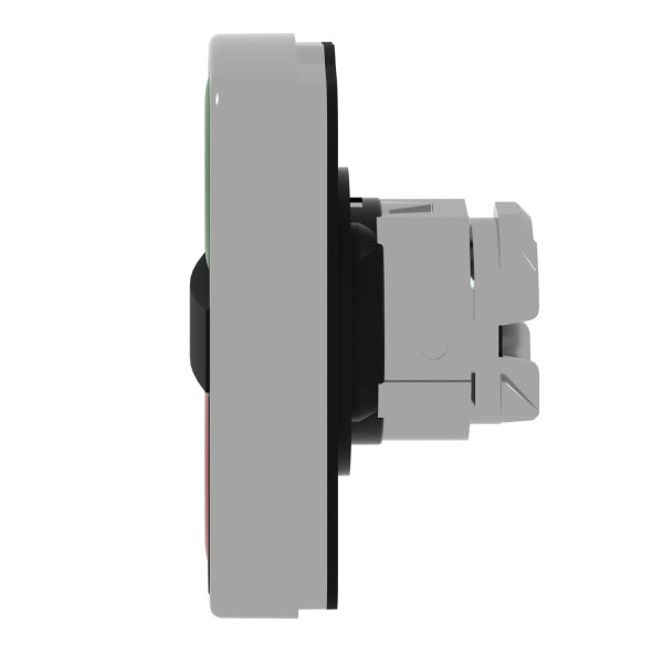 Harmony tête bt-pous double touche Ø22 vert + rouge non marqué IP66, IP69 K