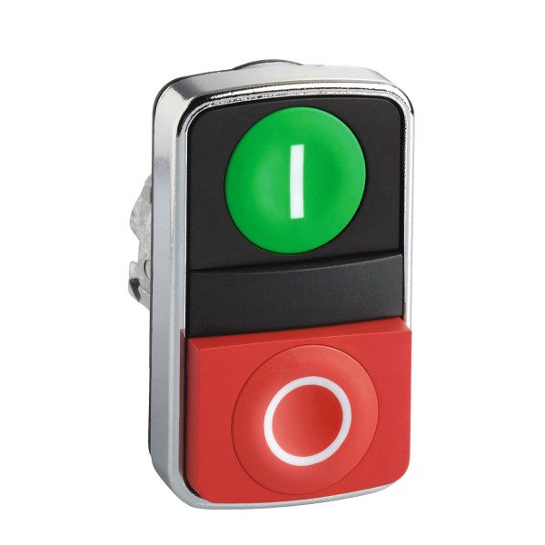 Harmony tête bouton-poussoir double touche Ø22 vert + rouge E S IP66, IP69 K