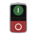 Harmony tête bouton-poussoir double touche Ø22 vert + rouge E S IP66, IP69 K
