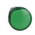 Harmony tête de voyant - Ø22 - rond - cabochon lisse vert