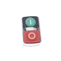 Harmony tête bouton-poussoir double touche Ø22 vert + rouge E S IP66, IP69K