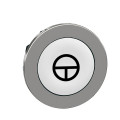 Harmony xb4 - tête bouton poussoir à impulsion - ø22 - flush - marqué - blanc