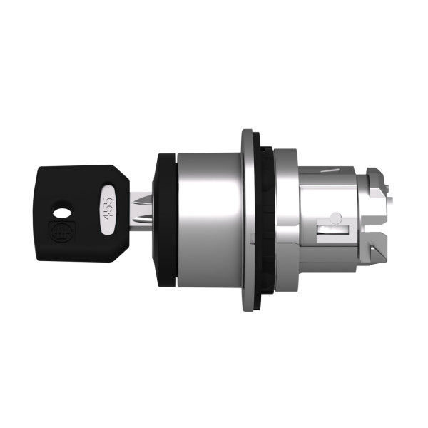 Harmony xb4 - tête bouton tournant à clé 455 - ø22 - flush - 2 pos fix - retr g