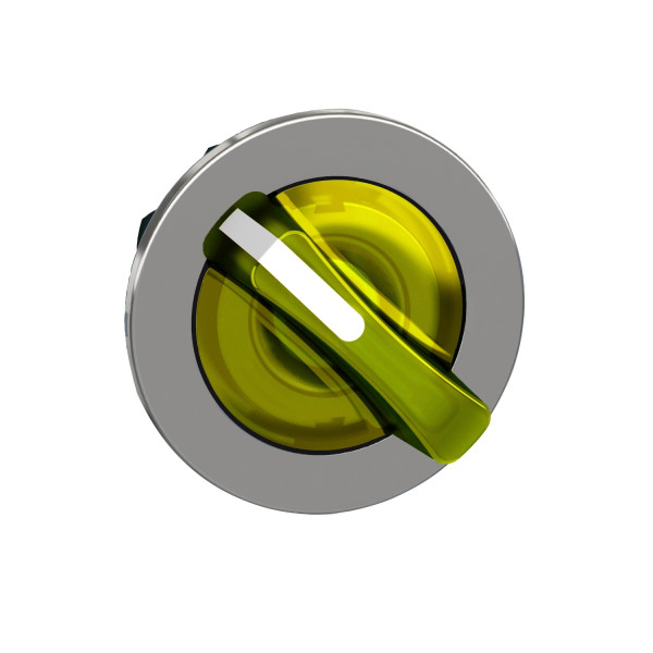 Harmony xb4 - tête bouton à manette lumineux - ø22 - flush - 2 pos fix - jaune