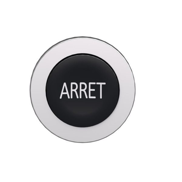 Harmony xb4 - tête bouton poussoir - ø22 - flush - dépassant - marqué - noir