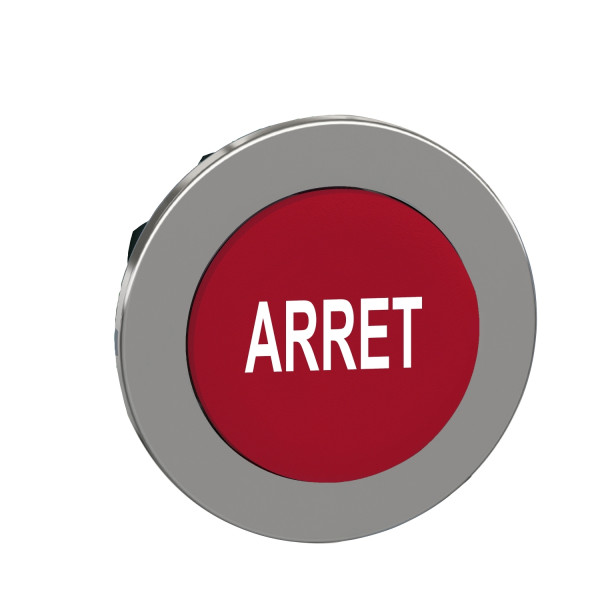 Harmony xb4 - tête bouton poussoir - ø22 - flush - dépassant - marqué - rouge