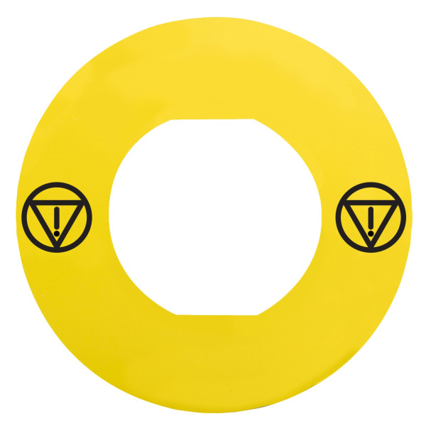 Harmony - étiquette plate - jaune - logo en13850 - vierge - Ø60 - pour zbz1605