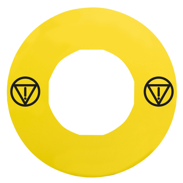 Harmony étiquette circulaire Ø60mm jaune logo EN13850 non marquée pour ZBZ3605