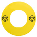 Harmony étiquette circulaire Ø60mm jaune logo EN13850 non marquée pour ZBZ3605