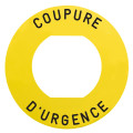 Harmony - étiquette plate - jaune - 'coupure d'urgence' - Ø60 - pour zbz1605