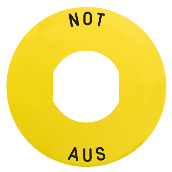 Harmony étiquette circulaire Ø60mm jaune - logo EN13850 - NOT AUS