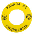 Etiquette jaune parada de emergencia dia 60mm pour zbz3605