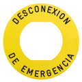 Harmony - étiquet plate - jaune - 'desconexion de emergencia' - Ø60 - pr zbz1605