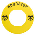Harmony - étiquette plate - jaune - 'noodstop' - Ø60 - pour zbz1605