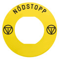 Harmony - étiquette plate - jaune - 'nodstop' - Ø60 - pour zbz1605