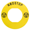 Harmony - étiquette plate - jaune - 'nodstop' - Ø60 - pour zbz1605