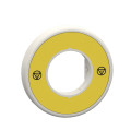 Harmony - étiquette lumineuse rouge - Ø60 - logo en13850 - fond jaune - 24v