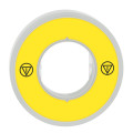 Harmony - étiquette lumineuse rouge - Ø60 - logo en13850 - fond jaune - 24v