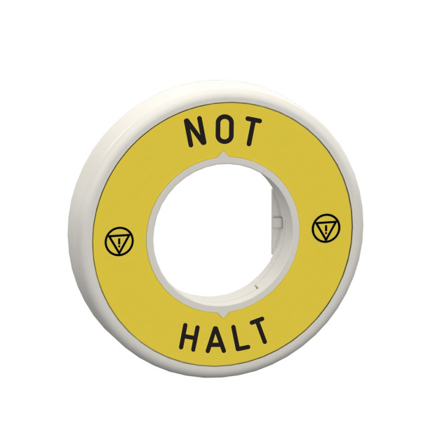 Harmony - étiquette lumineuse rouge - Ø60 - not halt - fond jaune - 24v