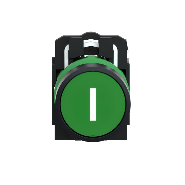 Harmony bouton-poussoir vert Ø22 - à impulsion affleurant - 1F