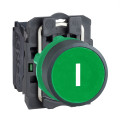 Harmony bouton-poussoir vert Ø22 - à impulsion affleurant - 1F
