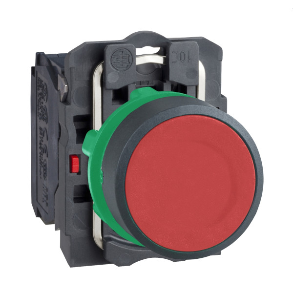 Harmony bouton-poussoir rouge Ø22 - à impulsion affleurant - 1O