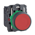 Harmony bouton-poussoir rouge Ø22 - à impulsion affleurant - 1O+1F
