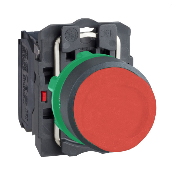 Harmony bouton-poussoir rouge Ø22 - à impulsion dépassant - 1O