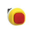 Harmony xb5 - bouton arrêt d'urgence lumin - pouss tourner - rouge - 2o+1f - 24v