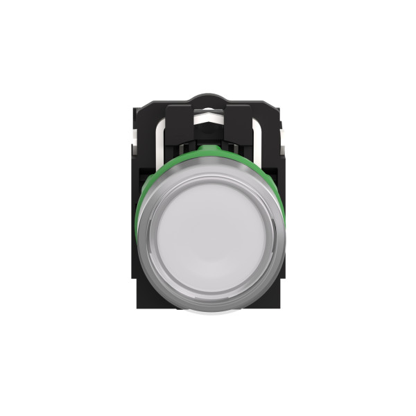 Harmony xb5 - bouton poussoir lum - Ø22 - col grise - blanc - 1o+1f - 110v - vis