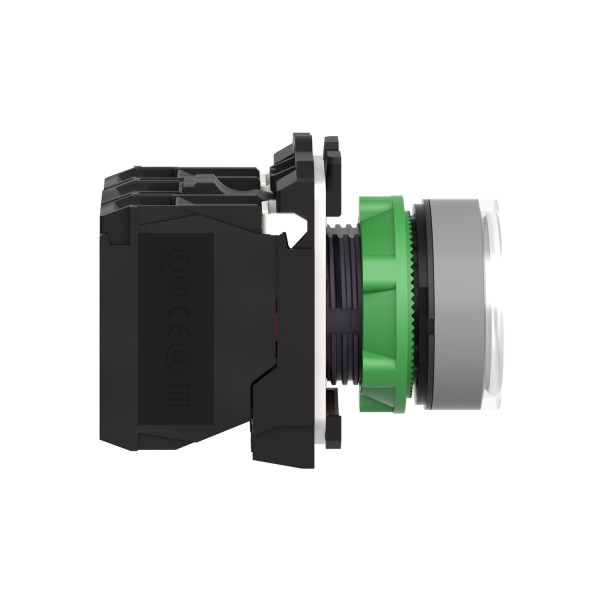 Harmony xb5 - bouton poussoir lum - Ø22 - col grise - blanc - 1o+1f - 110v - vis