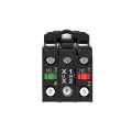 Harmony xb5 - bouton poussoir lum - Ø22 - col grise - blanc - 1o+1f - 110v - vis