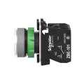 Harmony xb5 - bouton poussoir lum - Ø22 - col grise - blanc - 1o+1f - 110v - vis