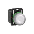 Harmony xb5 - bouton poussoir lum - Ø22 - col grise - blanc - 1o+1f - 110v - vis