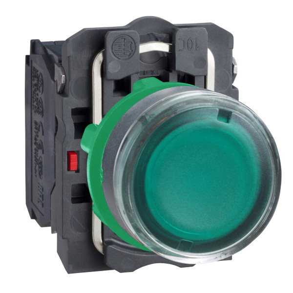 Harmony bt-pous lumineux vert Ø22 - impulsion - 230 V - 1O+1F