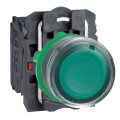 Harmony bt-pous lumineux vert Ø22 - impulsion - 230 V - 1O+1F