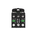 BOUTON POUSSOUR LUMINEUX, VERTE, 24V