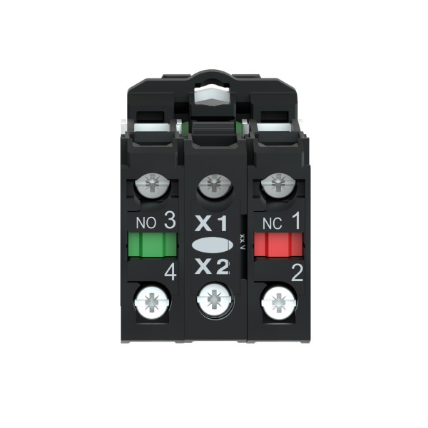 Harmony bt-pous lumineux rouge Ø22 - impulsion - <=250 V - 1O+1F