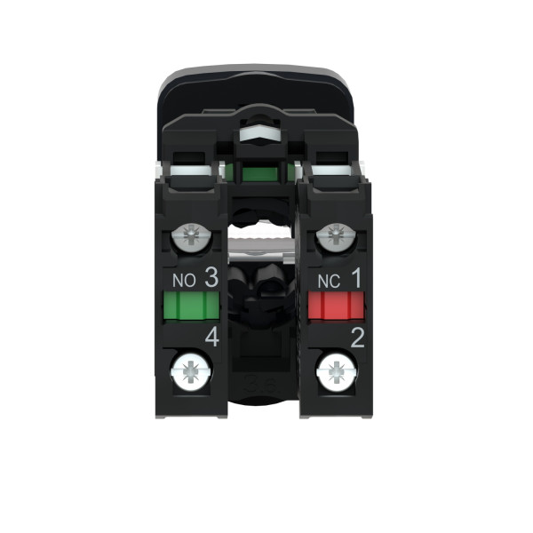 Harmony bt-pous Ø22 double touche, ressort rap vert+rouge, lum blanche 120V-IP66