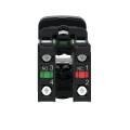 Harmony bt-pous Ø22 double touche, ressort rap vert+rouge, lum blanche 120V-IP66