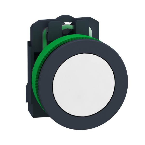 Harmony xb5 - bouton poussoir impulsion - ø22 - flush - blanc - 1f - vis étrier