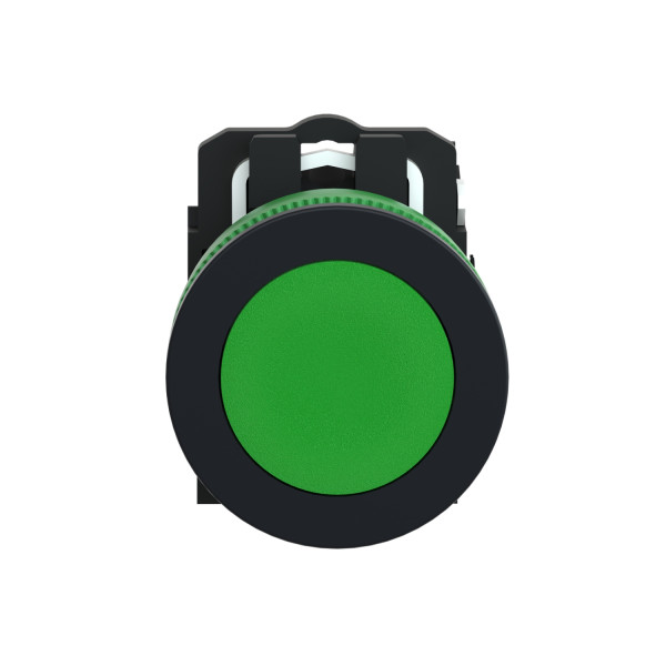 Bouton poussoir à impulsion diamètre 22 1F flush vert Schneider Harmony XB5