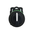 Harmony xb5 - bouton tournant à manette - ø22 - flush - 3 pos fix - noir - 2f