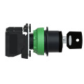 Harmony xb5 - bouton à clé 455 - ø22 - flush - 3 pos fix - retr c - 2f - vis