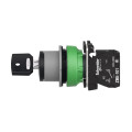 Harmony xb5 - bouton tourn clé 455 - Ø22 - col flush grise - 2 pos - retr g - 1f