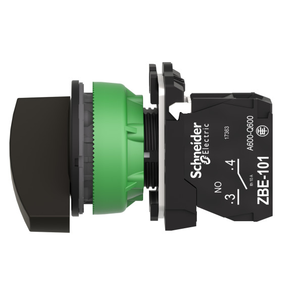 Harmony xb5 - bouton tournant à crosse - ø22 - flush - 2 pos fix - noir - 1f