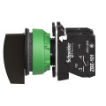 Harmony xb5 - bouton tournant crosse - ø22 - flush - 3 pos rap c - noir - 2f