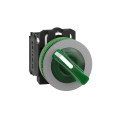 Harmony xb5 - bouton tourn lum - Ø22 - flush - 2 pos fix - vert - 1o+1f - 24v